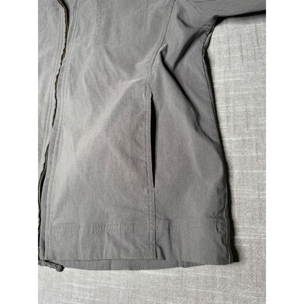 Vintage Flash Jeans Gray Lightweight Zip Up Jacket Viscose Blend Size 44 Mens L - Picture 5 of 11